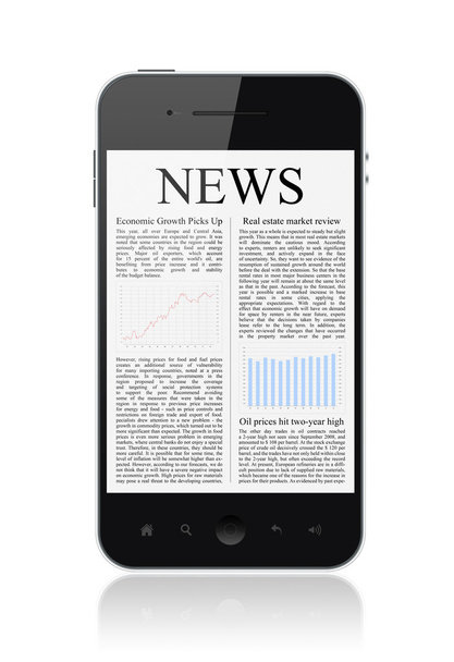 News On Mobile Smart Phone Isolated - Foto, imagen