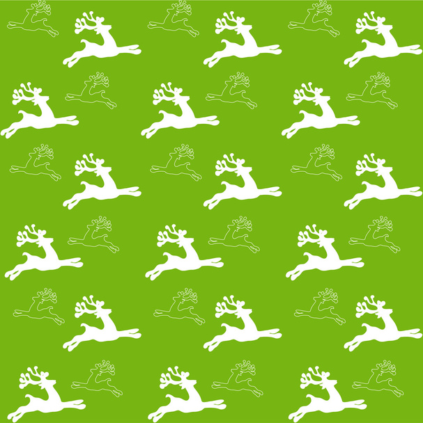 Geschenkpapier in weihnachtlichem Druck in grüner Farbe - Vektor, Bild