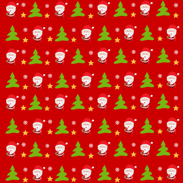 Gift inpakpapier in Kerstmis afdrukken in rode kleur - Vector, afbeelding