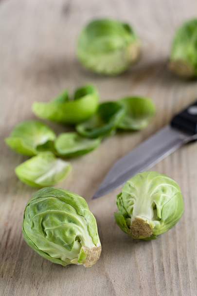 Raw Brussels sprouts - Photo, Image