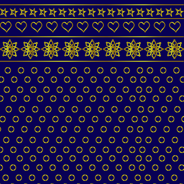 Geschenkpapier in königsblau und goldener Farbe - Vektor, Bild
