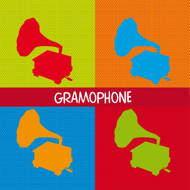 Gramófono
 - Vector, Imagen