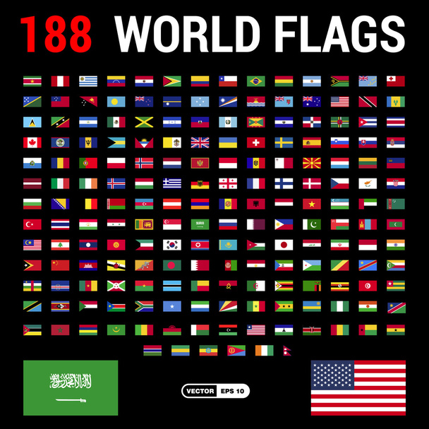Collection de drapeaux du monde
 - Vecteur, image