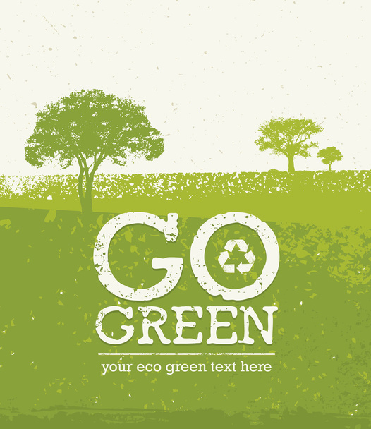 Go Green Creative Poster - Vector, Imagen