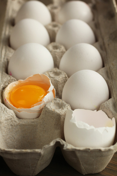 Eggs in a box - Foto, Imagem