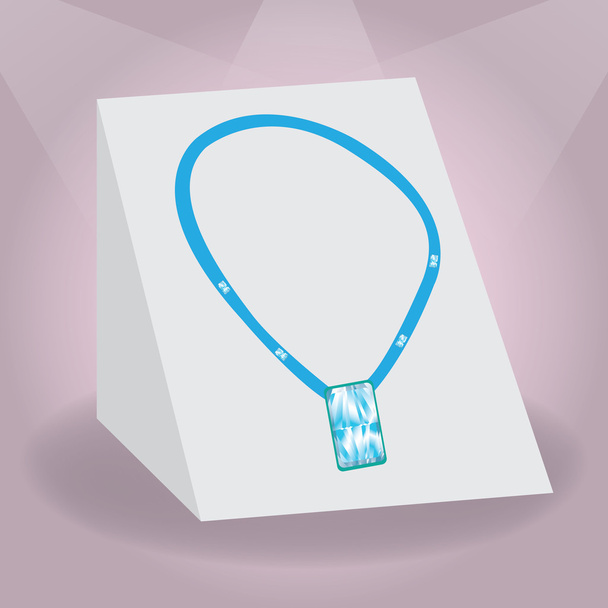 Isolated jewelry on a colored background - Вектор, зображення