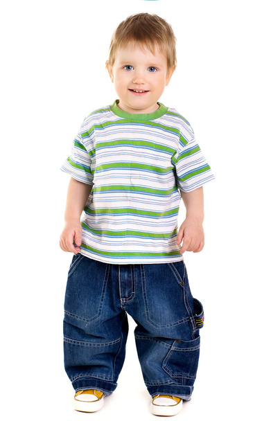 Portrait of happy joyful beautiful little boy - Zdjęcie, obraz