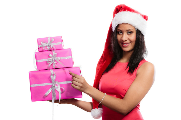 Girl holding presents - Photo, Image