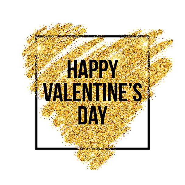 Sparkle glitter Valentines Day hart. Vectorillustratie - Vector, afbeelding
