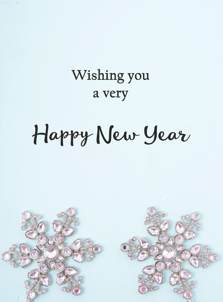 Happy New Year Greetings on Decorated Background. - Photo, Image