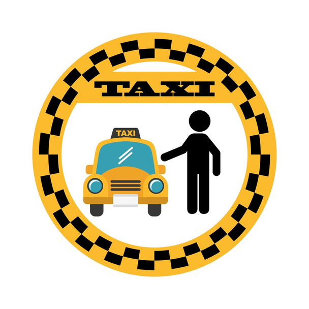 Taksi hizmeti tasarım - Vektör, Görsel