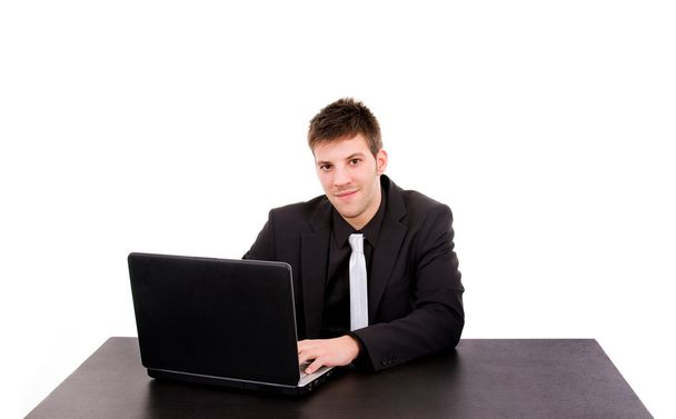 Business man working with is laptop - Foto, Imagem