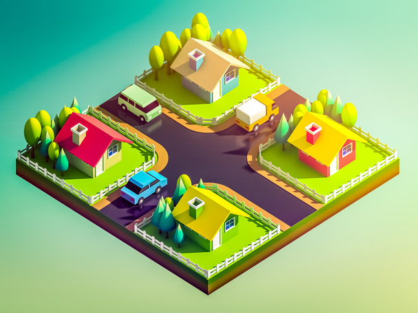 green earth concept in isometric view - Photo, Image