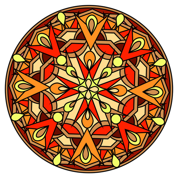 elemento de diseño decorativo con un patrón circular. Mandala.
 - Vector, imagen