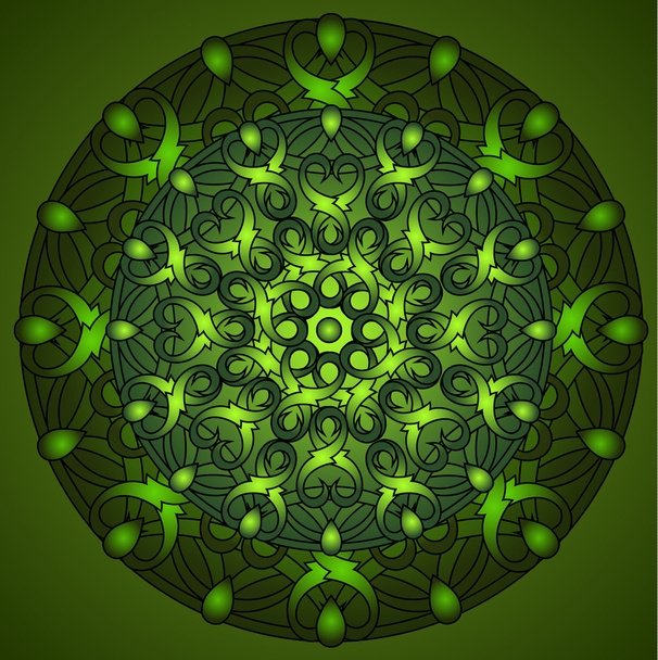 decoratieve ontwerpelement met een circulaire patroon. Mandala - Vector, afbeelding