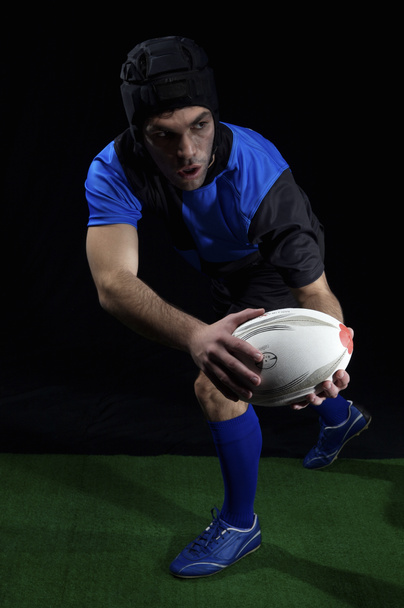 gracz rugby z piłką - Zdjęcie, obraz