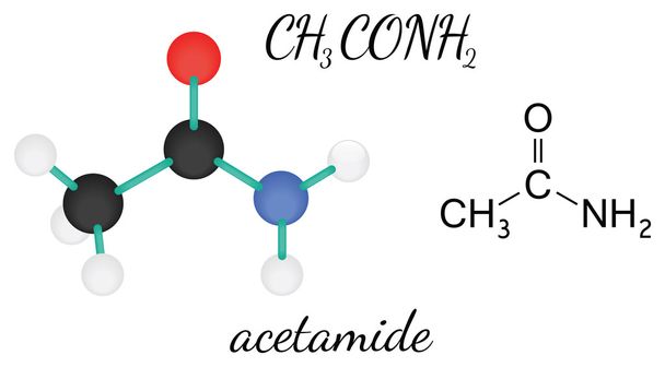 C2h5no ακεταμίδιο μόριο - Διάνυσμα, εικόνα