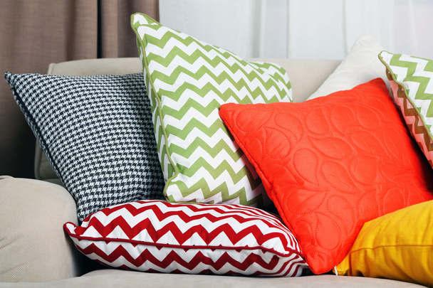Sofa with colorful pillows - Photo, Image