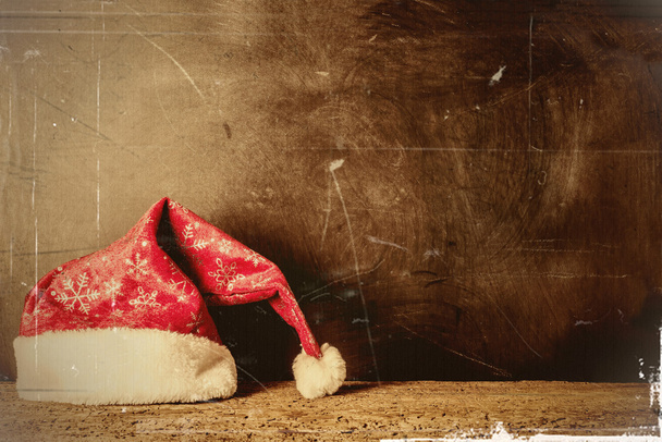 Boże Narodzenie Santa hat tło - Zdjęcie, obraz