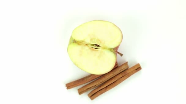Apple with stick cinnamon - Footage, Video