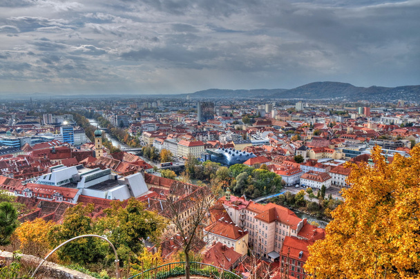 City of Graz in Austria from above - Fotografie, Obrázek