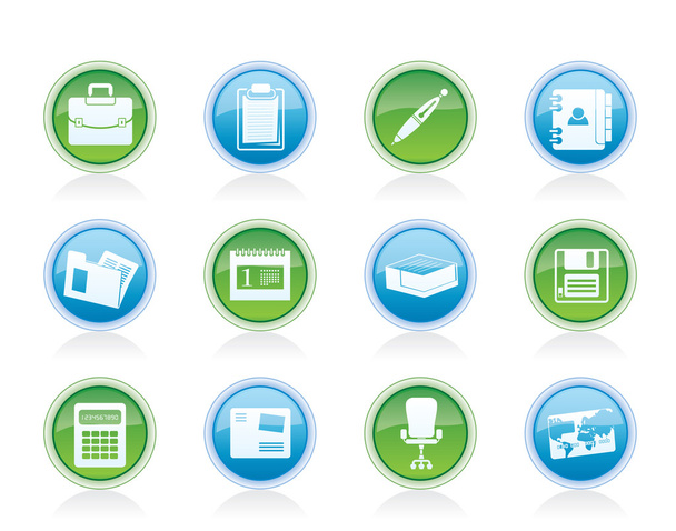 Business and office icons - Vektor, kép