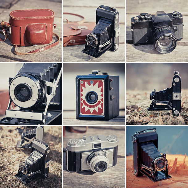 staré fotoaparáty koláž - Fotografie, Obrázek