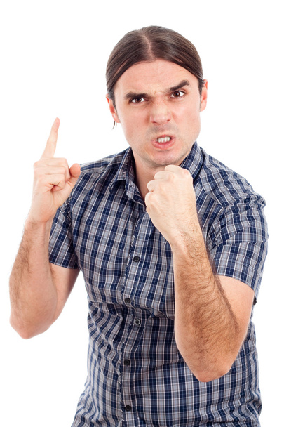 Öfkeli öfkeli agresif adam - Fotoğraf, Görsel