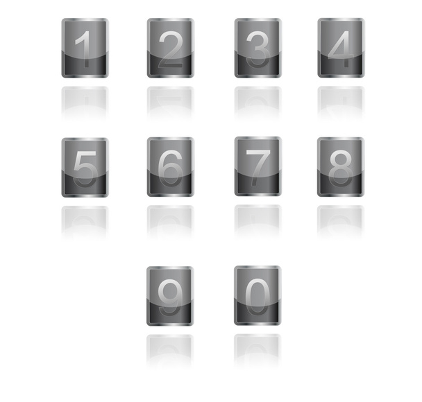 Un conjunto de dígitos de iconos 3D
 - Foto, imagen