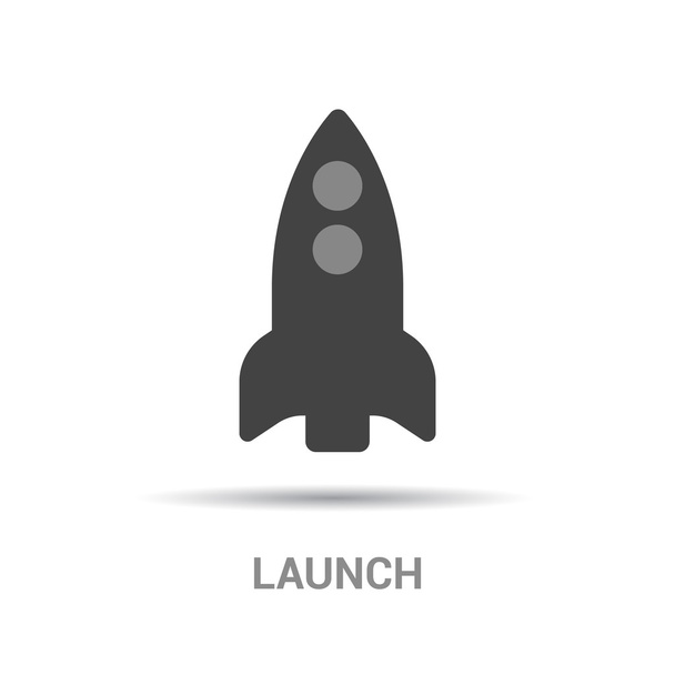 cohete espacial, icono de inicio
 - Vector, Imagen
