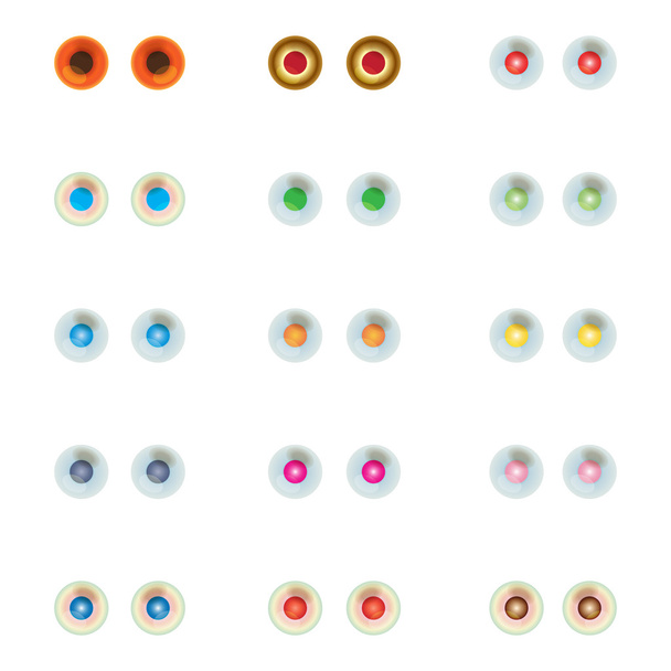 Set of colorful eye balls.  - Vektör, Görsel