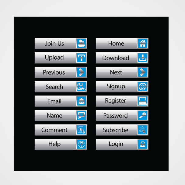 Web Design buttons Theme - Вектор,изображение