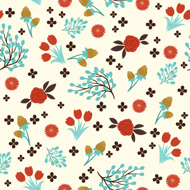 Seamless floral vector pattern.  - ベクター画像