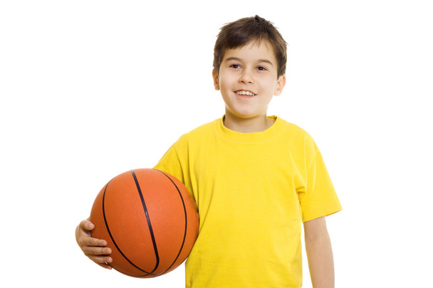 Boy with basketball - Fotó, kép