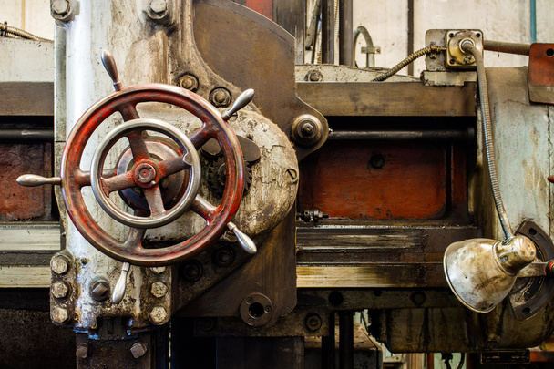 detail of lathe machine - Foto, Imagem