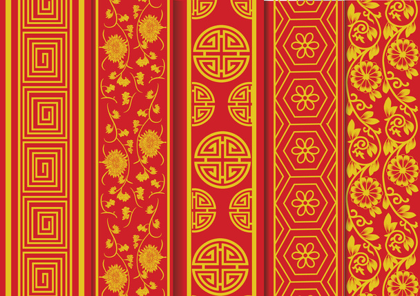 patrón de año nuevo chino - Vector, Imagen