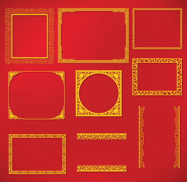 chinese frame vector - Vecteur, image