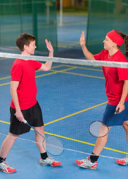 Badminton doubles - Foto, Imagen