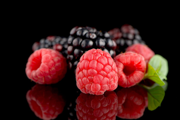 Blackberry and raspberry - Photo, Image