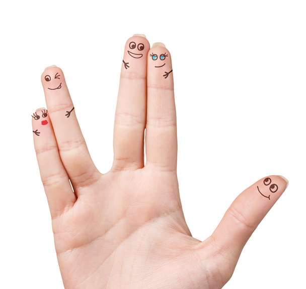 Familie der glücklichen Finger - Foto, Bild