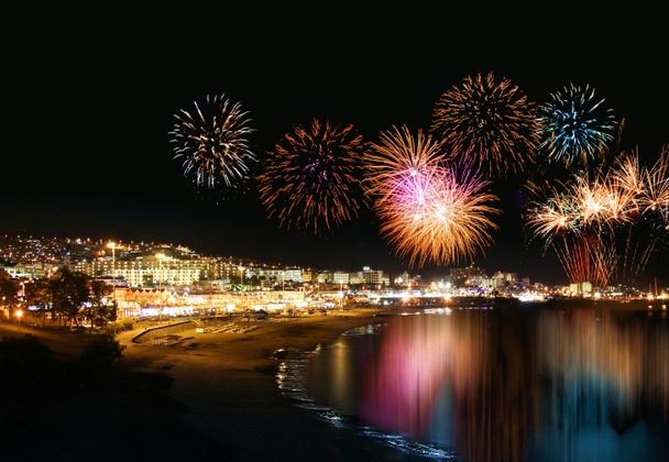 Holiday resort fireworks - Photo, Image