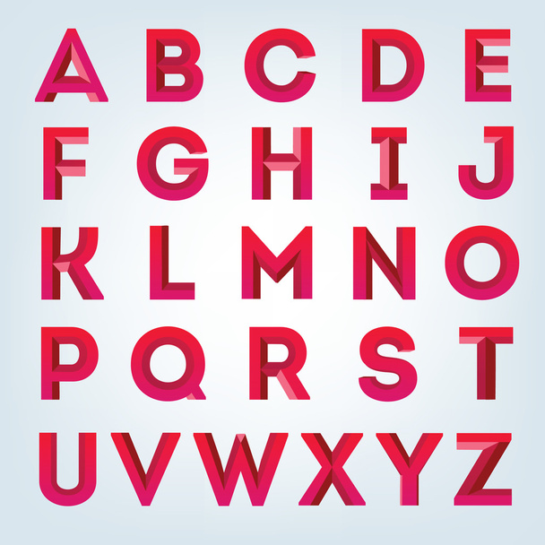 Creative 3D alphabet set. - Vector, afbeelding