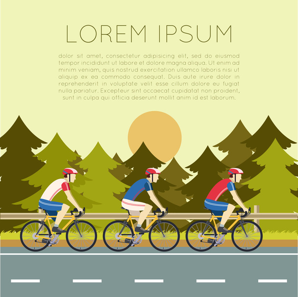 Bicycle trip banner - Vector, Image