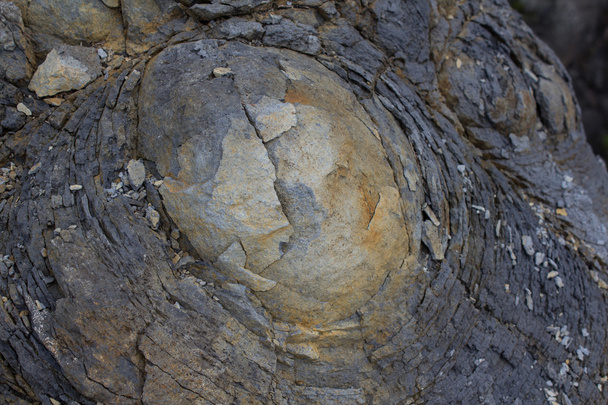 Rock makro, soğan cilt ayrışma / yıpranmış taş doku  - Fotoğraf, Görsel