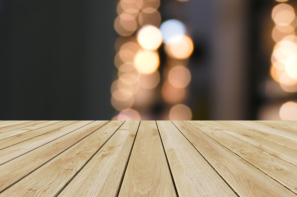 Perspectiva madera y fondo de luz bokeh
 - Foto, imagen