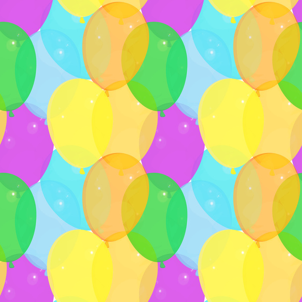 Vektorové bezešvé vzor barevných balónků. EPS 10. - Vektor, obrázek