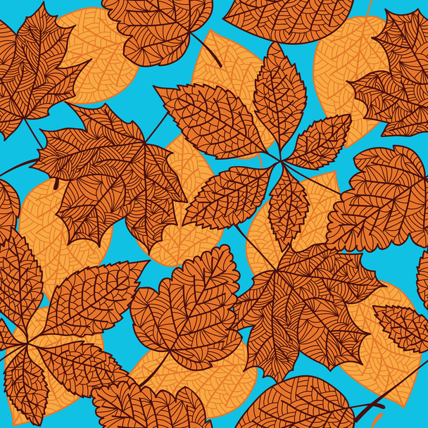 Stock Vector Ilustração: folhas de outono sem costura
 - Vetor, Imagem