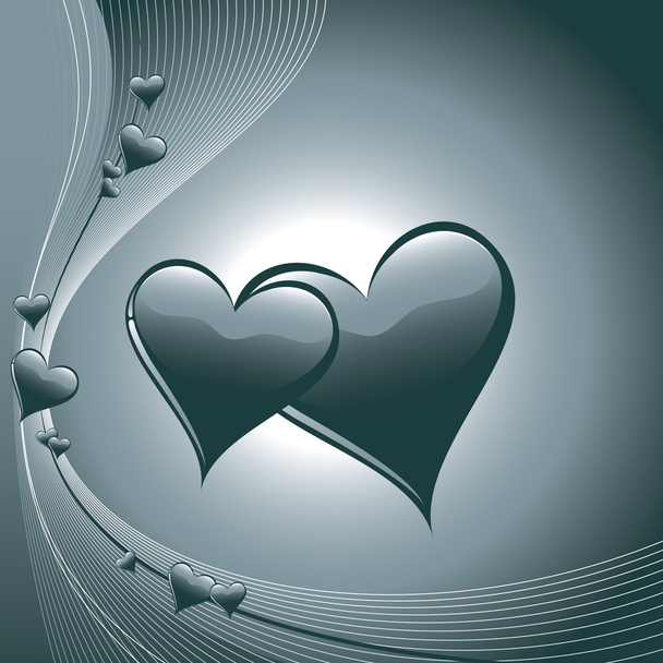 Hearts Illustration. Vector Background. - Διάνυσμα, εικόνα