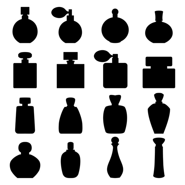 Set of perfume icons, vector illustration - Vector, Image