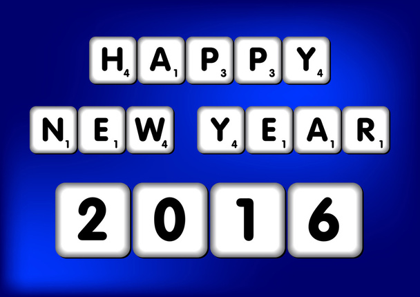 Feliz Año Nuevo 2016 Scrabble
 - Vector, Imagen